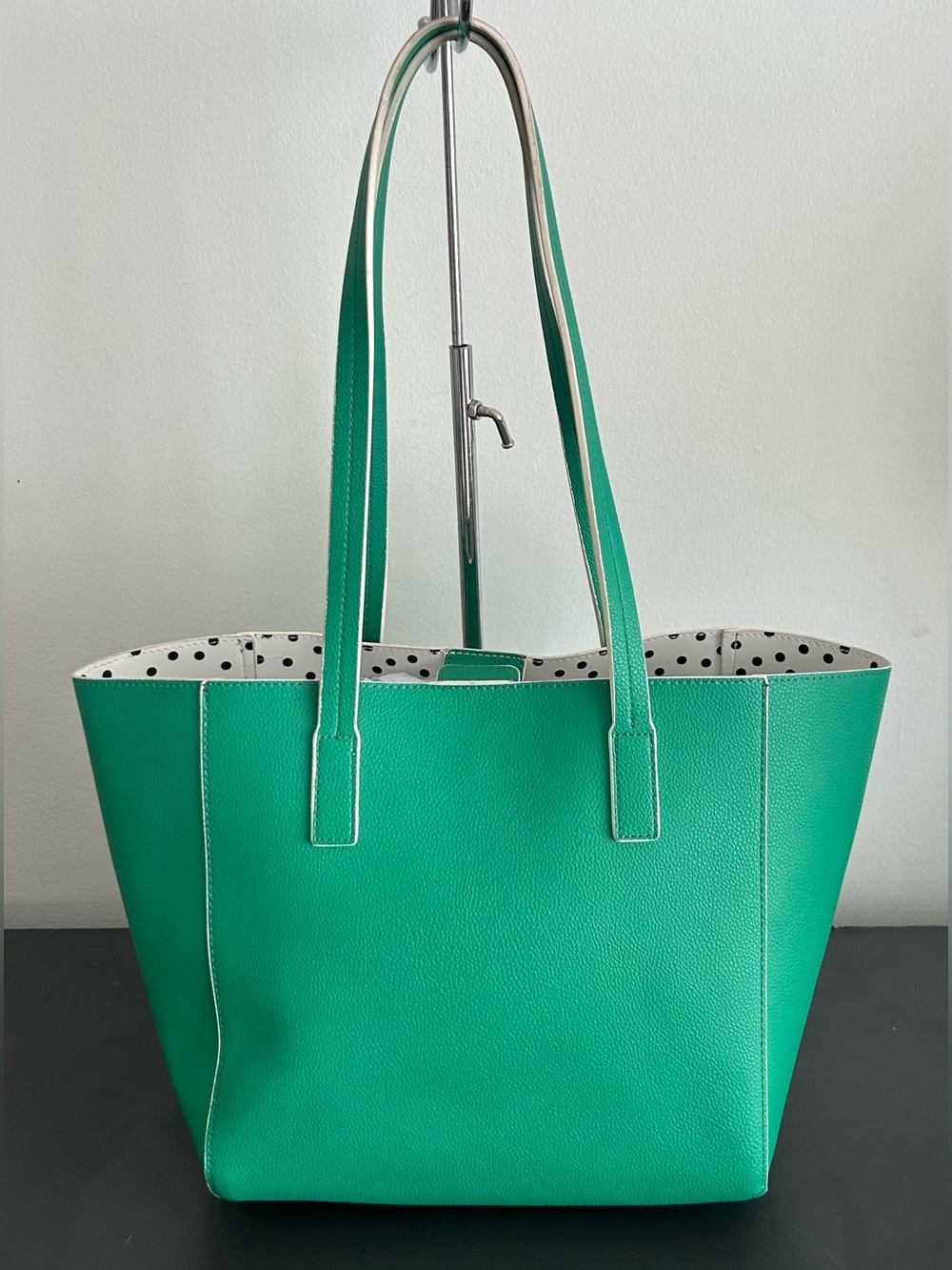 Tommy Bahama Green Reversible Tote Bag Carryall structured tote - Picture 3 of 11